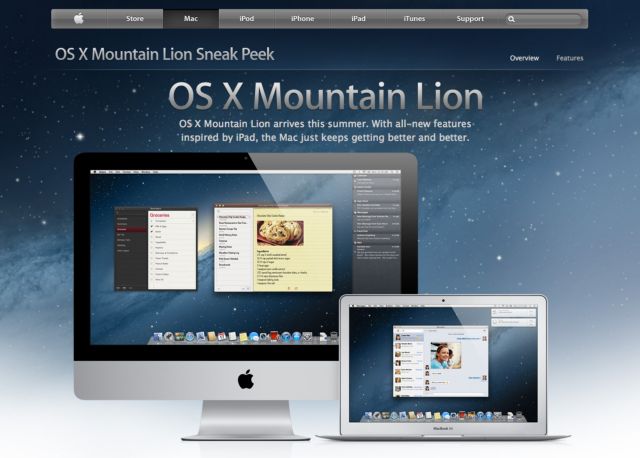 Διαθέσιμο το OS X Mountain Lion με €15,99
